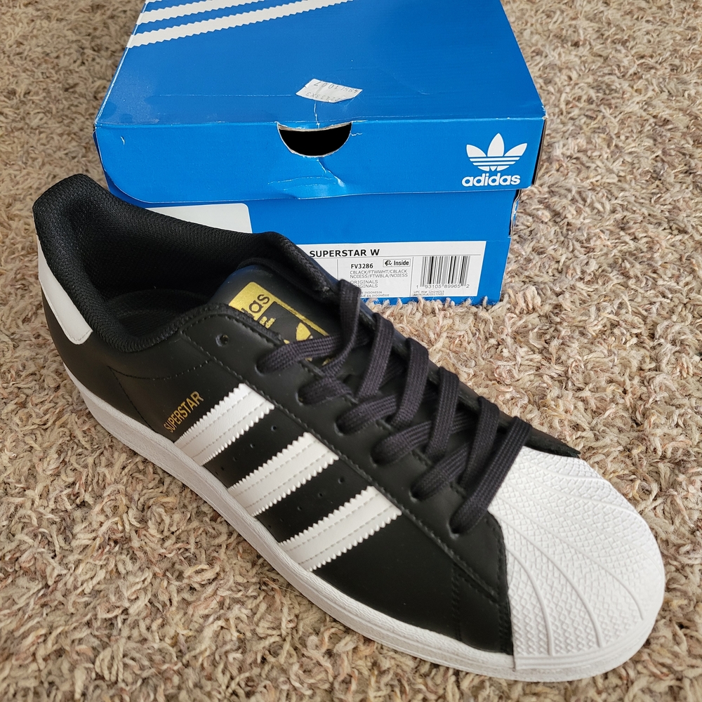 Adidas Superstar Black and White Shoes